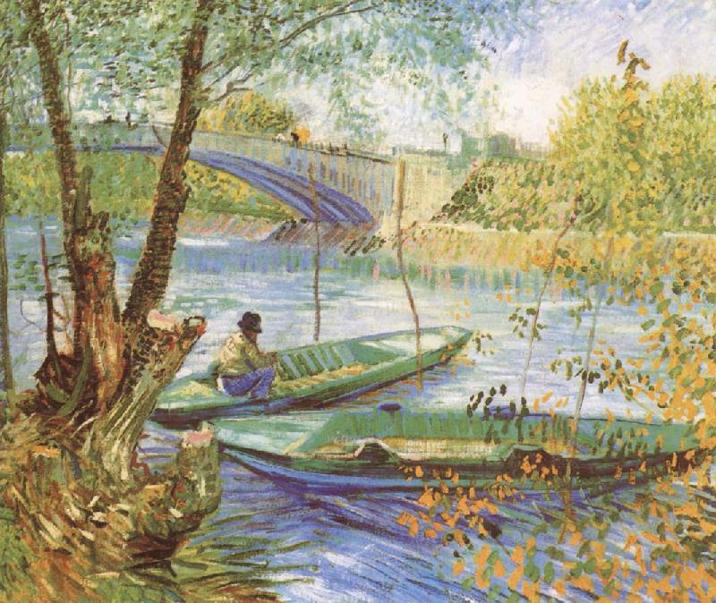 Vincent Van Gogh Flsihing in Spring Germany oil painting art